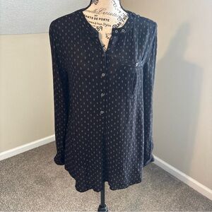 Free People Black and Gold Tunic Top